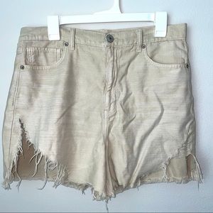 Distressed high waisted shorts